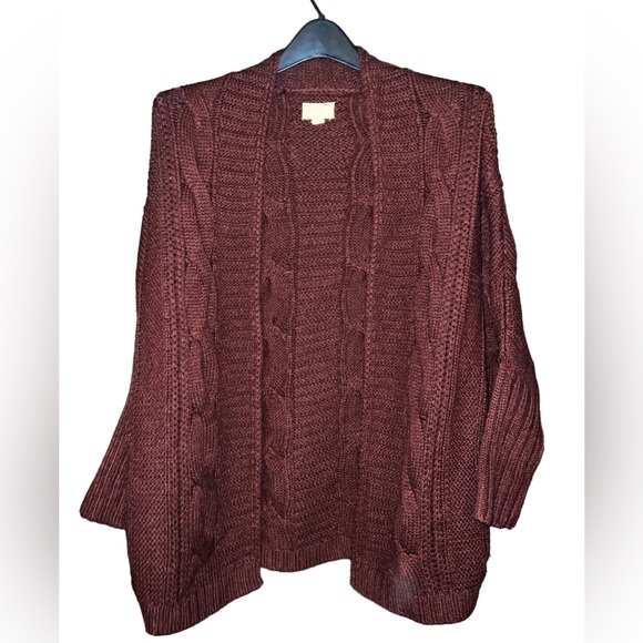 La Hearts Sweaters - LA Hearts Burgundy Knit Cardigan Women’s One Size